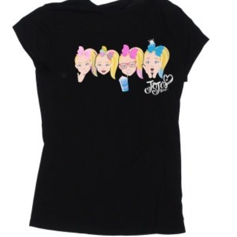 JoJo Siwa T-Shirt Short Sleeves Black Size 7/8